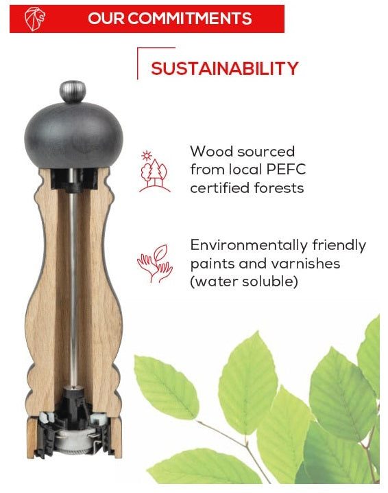 Peugeot Boreal Pepper Mill Hazelnut 21cm by Kitchen Niche