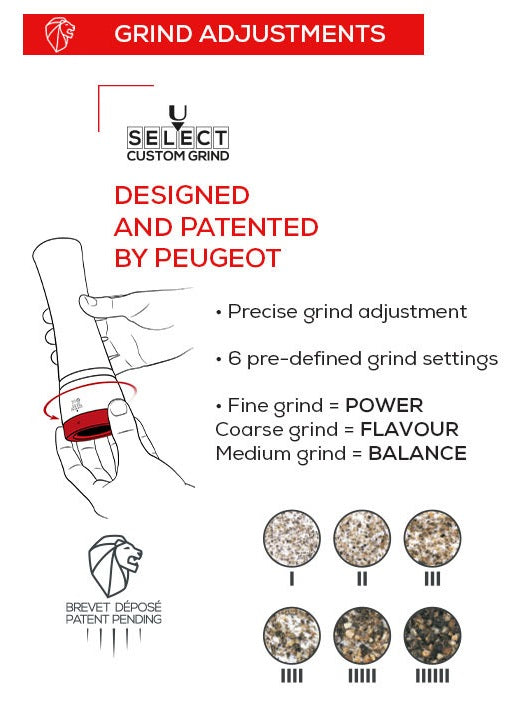 Peugeot Daman Electric u'Select Salt & Pepper Mill Set by Kitchen Niche