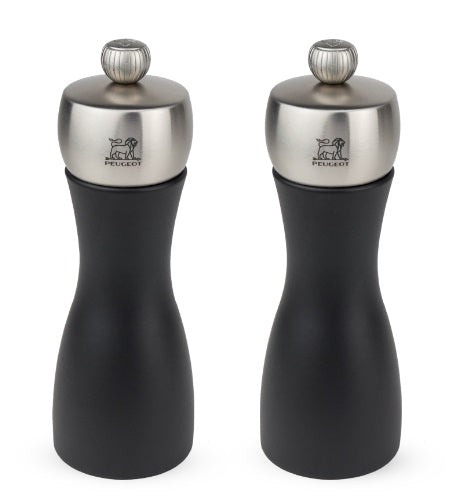 Peugeot Fidji Duo Black Salt and Pepper Mill Set 15cm by Kitchen Niche