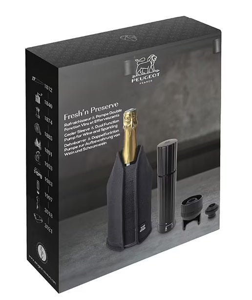 Peugeot Fresh n' Preserve Pump for Wine & Sparkling Wine Gift Set Peugeot by Kitchen Niche