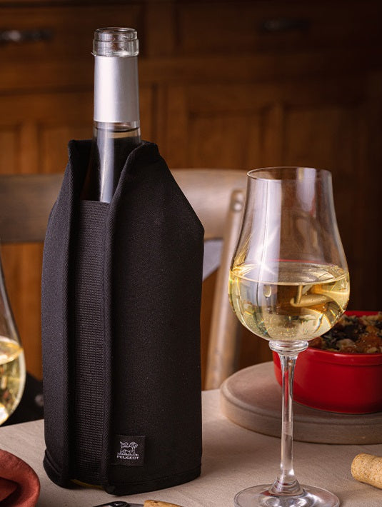 Peugeot Frizz Black Expandable Wine Cooling Sleeve by Kitchen Niche
