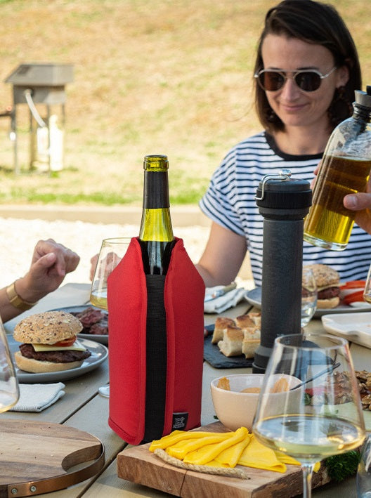 Peugeot Frizz Red Expandable Wine Cooling Sleeve by Kitchen Niche