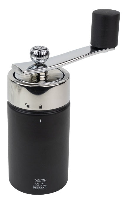 Peugeot Isen Black Matte Crank Handle Nutmeg Mill by Kitchen Niche