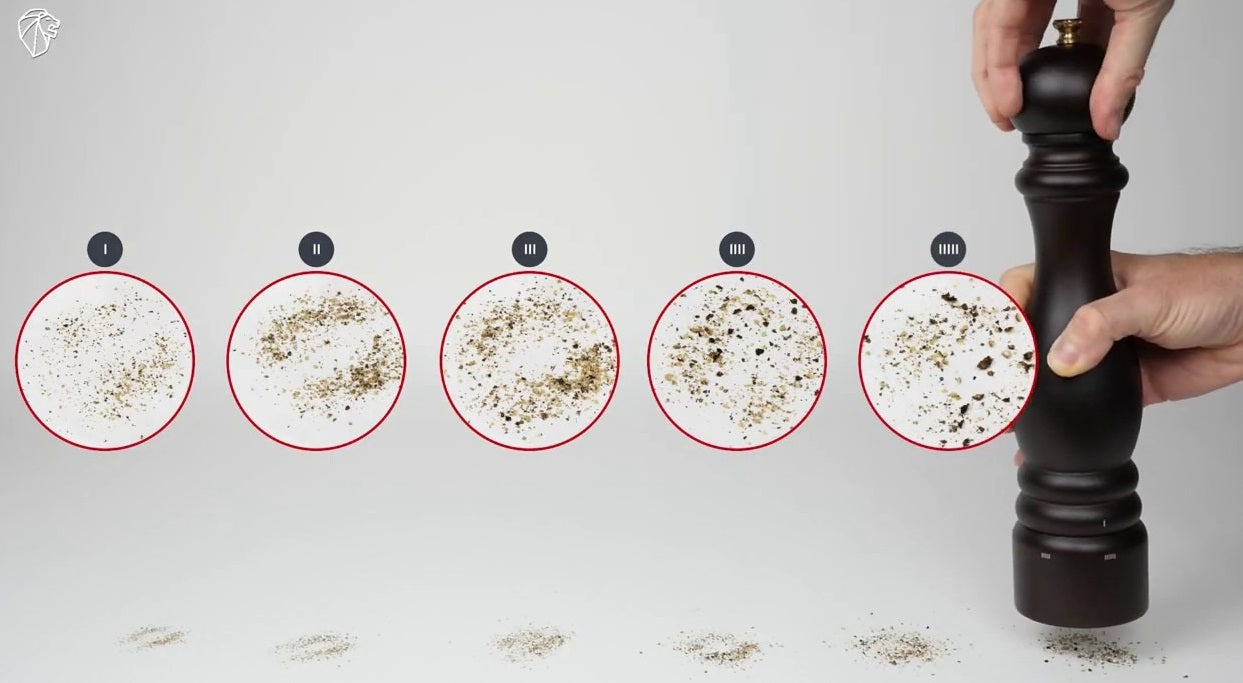 Peugeot Isen Natural & Steel Crank Handle Salt Mill by Kitchen Niche