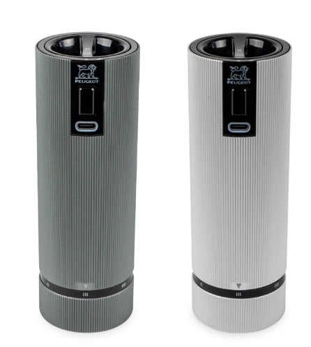 Peugeot Line Electric Rechargeable Salt & Pepper Mill Set by Kitchen Niche
