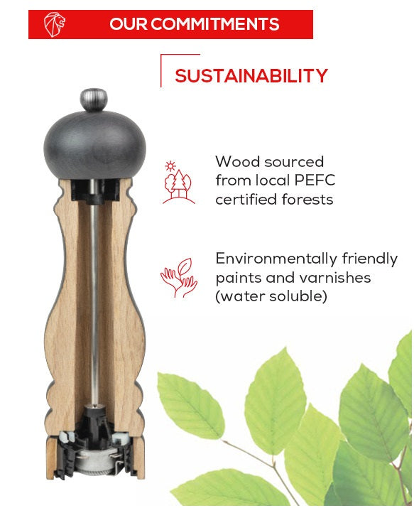 Peugeot Line Natural Pepper Mill 12cm by Kitchen Niche