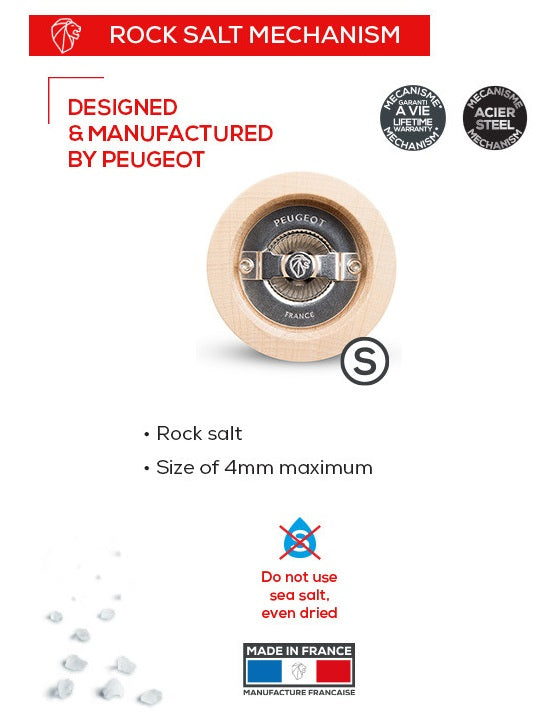 Peugeot Line Dark Salt Mill 12cm by Kitchen Niche
