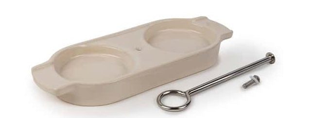 Peugeot Linea Ceramic Mill Tray with Handle Ecru Peugeot by Kitchen Niche