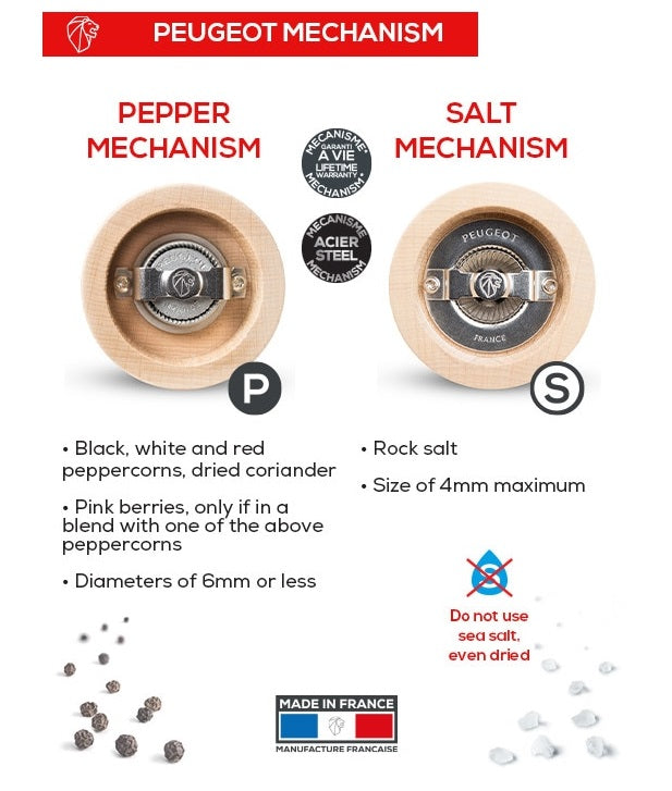Peugeot Night Chic Line Salt & Pepper Mill Gift Set Peugeot by Kitchen Niche
