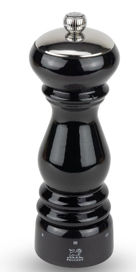 Peugeot Paris Icone Black Lacquer 18cm Salt Mill by Kitchen Niche