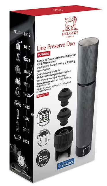 Peugeot Line Preserve Duo Vacuum Pump for Wine & Sparkling Wine Peugeot by Kitchen Niche