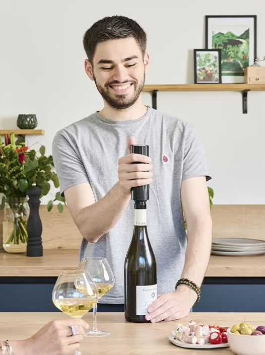 Peugeot Line Preserve Electric Vacuum Pump for Wine Presentation Black Peugeot by Kitchen Niche