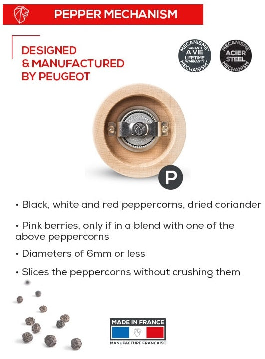 Peugeot Olivier Roellinger Natural Pepper Mill by Kitchen Niche