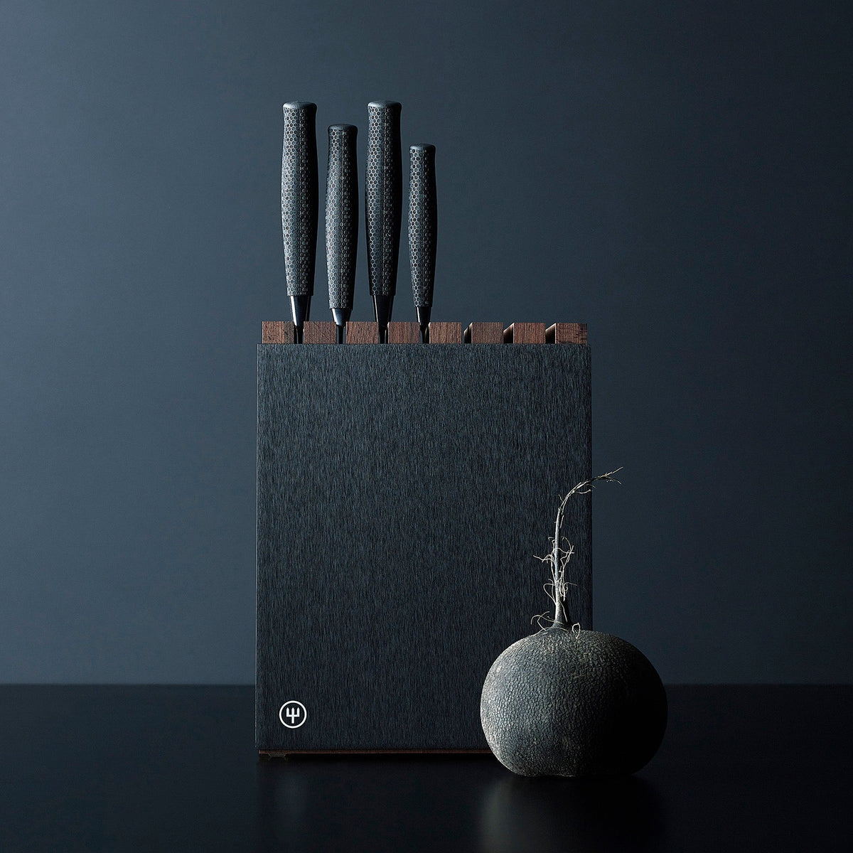 Wüsthof Performer Knife Block – Black Aluminum Wusthof by Kitchen Niche
