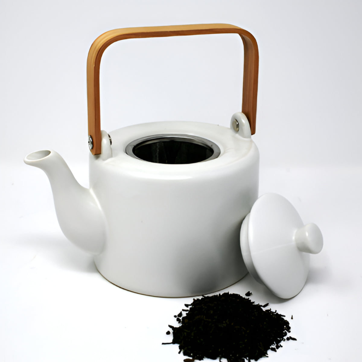 BIA Cordon Bleu White Teapot with Wooden Handle BIA Cordon Bleu by Kitchen Niche