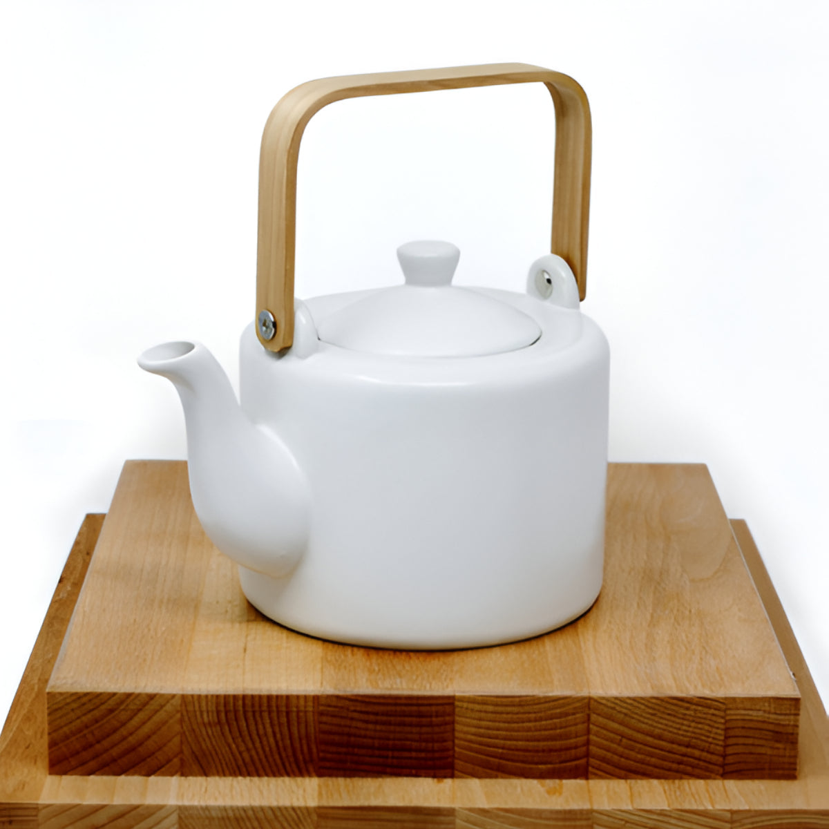 BIA Cordon Bleu White Teapot with Wooden Handle BIA Cordon Bleu by Kitchen Niche