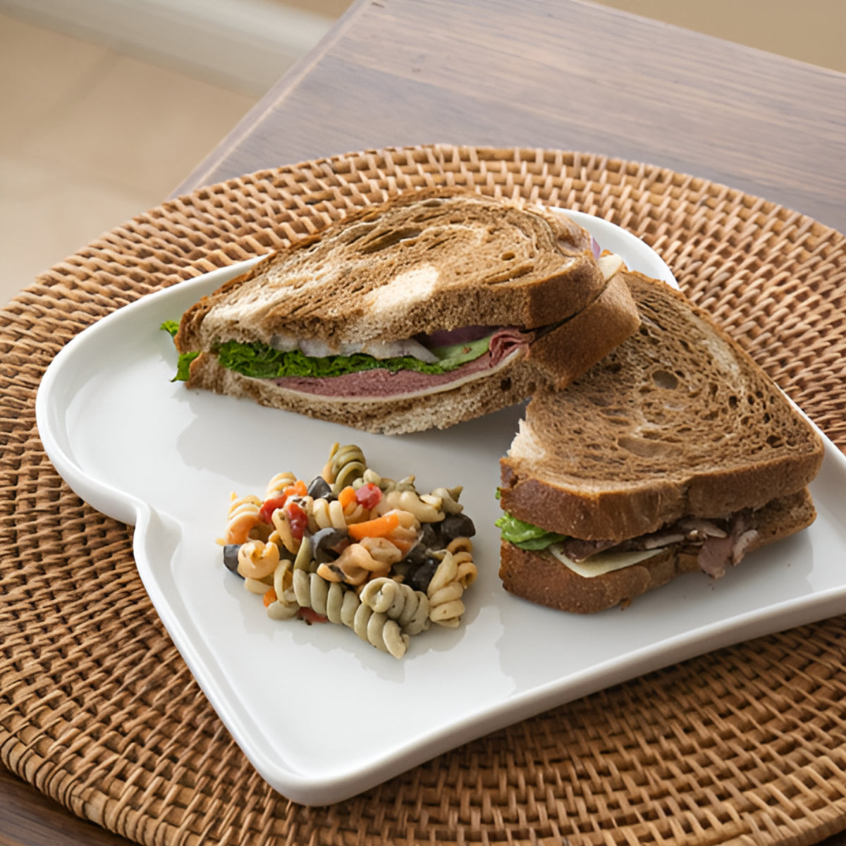 BIA Cordon Bleu White Ceramic Toast-Shaped Platter BIA Cordon Bleu by Kitchen Niche