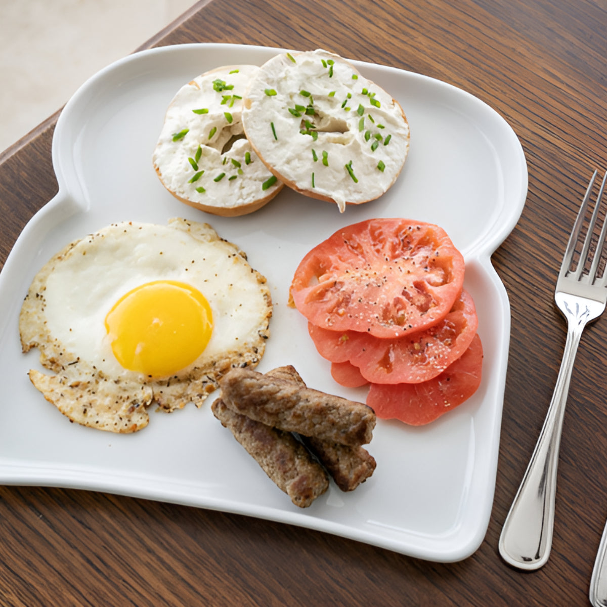 BIA Cordon Bleu White Ceramic Toast-Shaped Platter BIA Cordon Bleu by Kitchen Niche