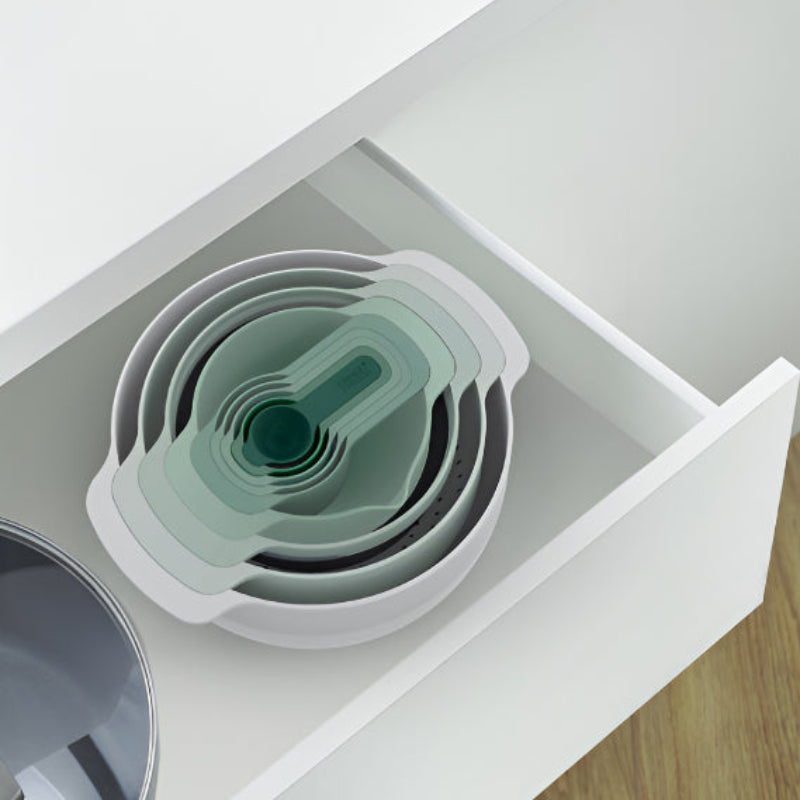 Joseph Joseph Nest 9 Sage Mixing Bowl & Food Preparation Set Joseph Joseph by Kitchen Niche