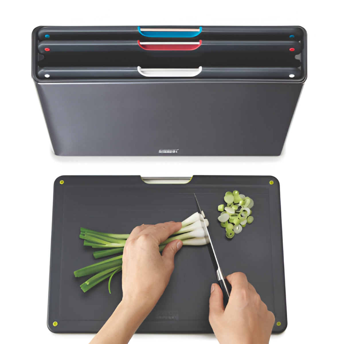 Joseph Joseph Steel Black Cutting Board Set Joseph Joseph by Kitchen Niche