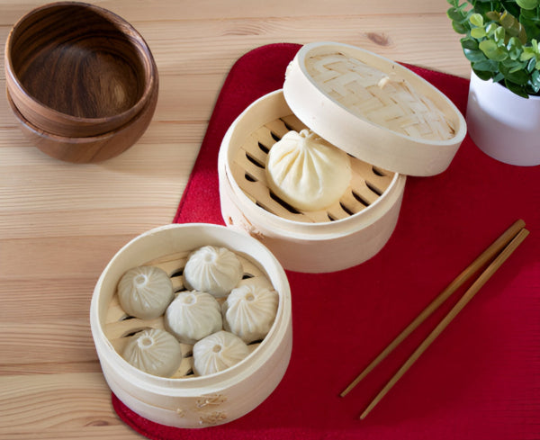 Joyce Chen 2-Tier Bamboo Steamer Baskets, 6-Inch Joyce Chen by Kitchen Niche