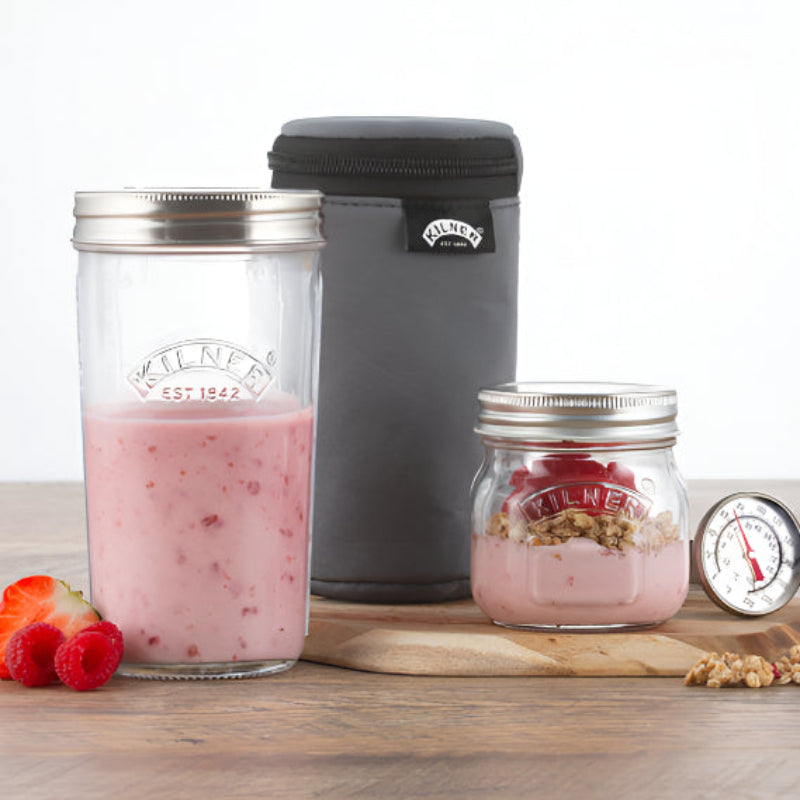 Kilner Yogurt Making Kit – Glass Jar & Thermometer Set Kilner by Kitchen Niche