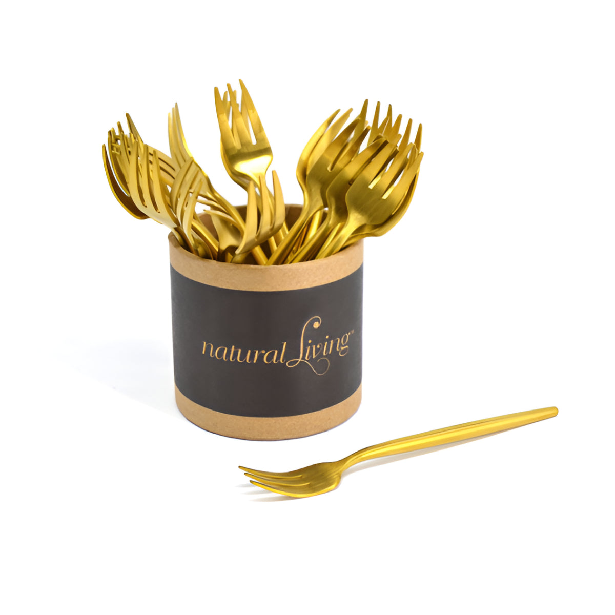 Natural Living Small Gold Fork Natural Living by Kitchen Niche