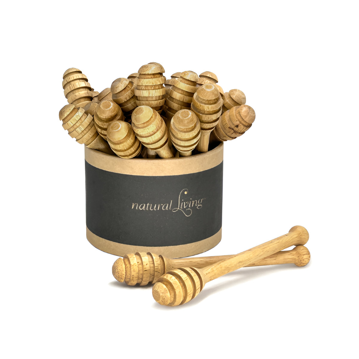 Natural Living Wooden Honey Dipper Natural Living by Kitchen Niche
