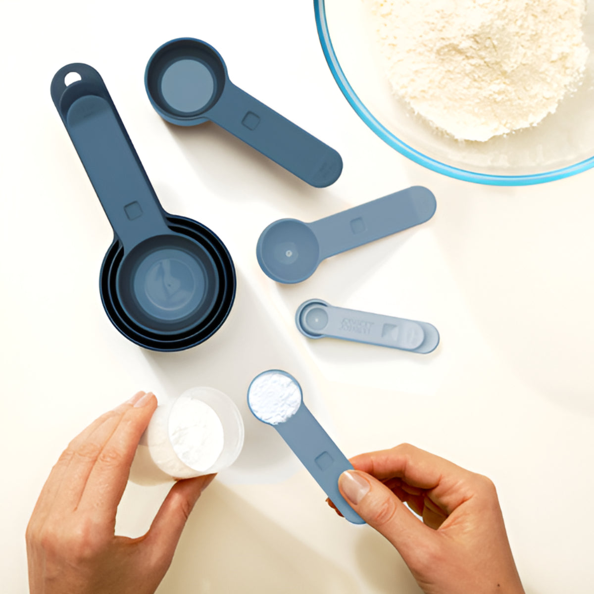 Joseph Joseph Nest 8-Piece Blue Measuring Cup & Spoon Set Joseph Joseph by Kitchen Niche