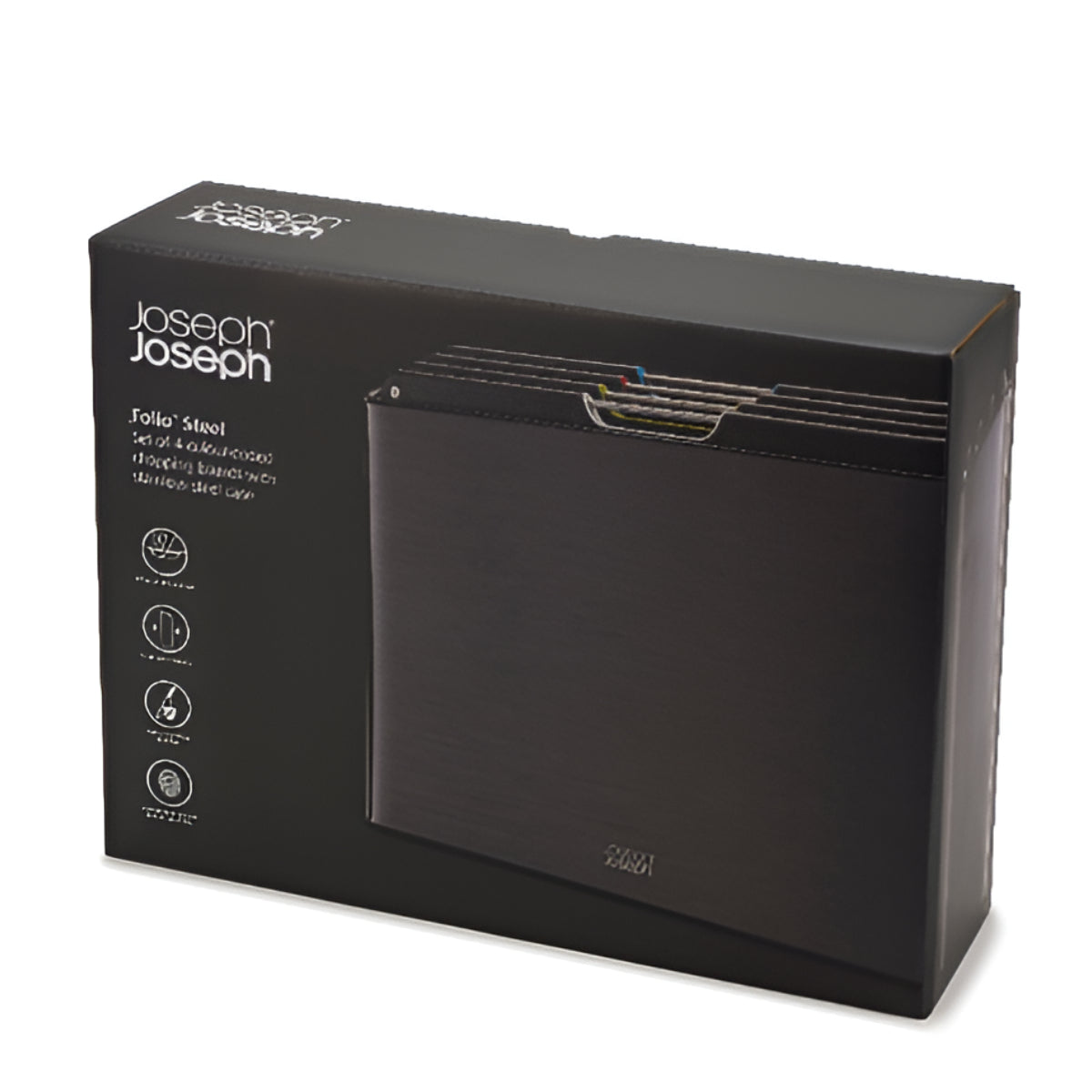 Joseph Joseph Steel Black Cutting Board Set Joseph Joseph by Kitchen Niche