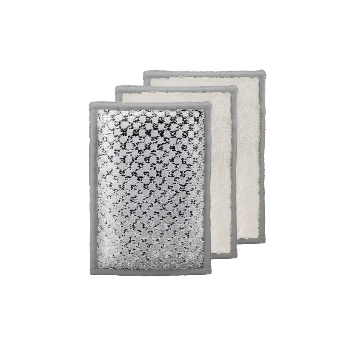 Oggi Set of 3 Grey Bamboo Scrubbing Sponges Oggi by Kitchen Niche