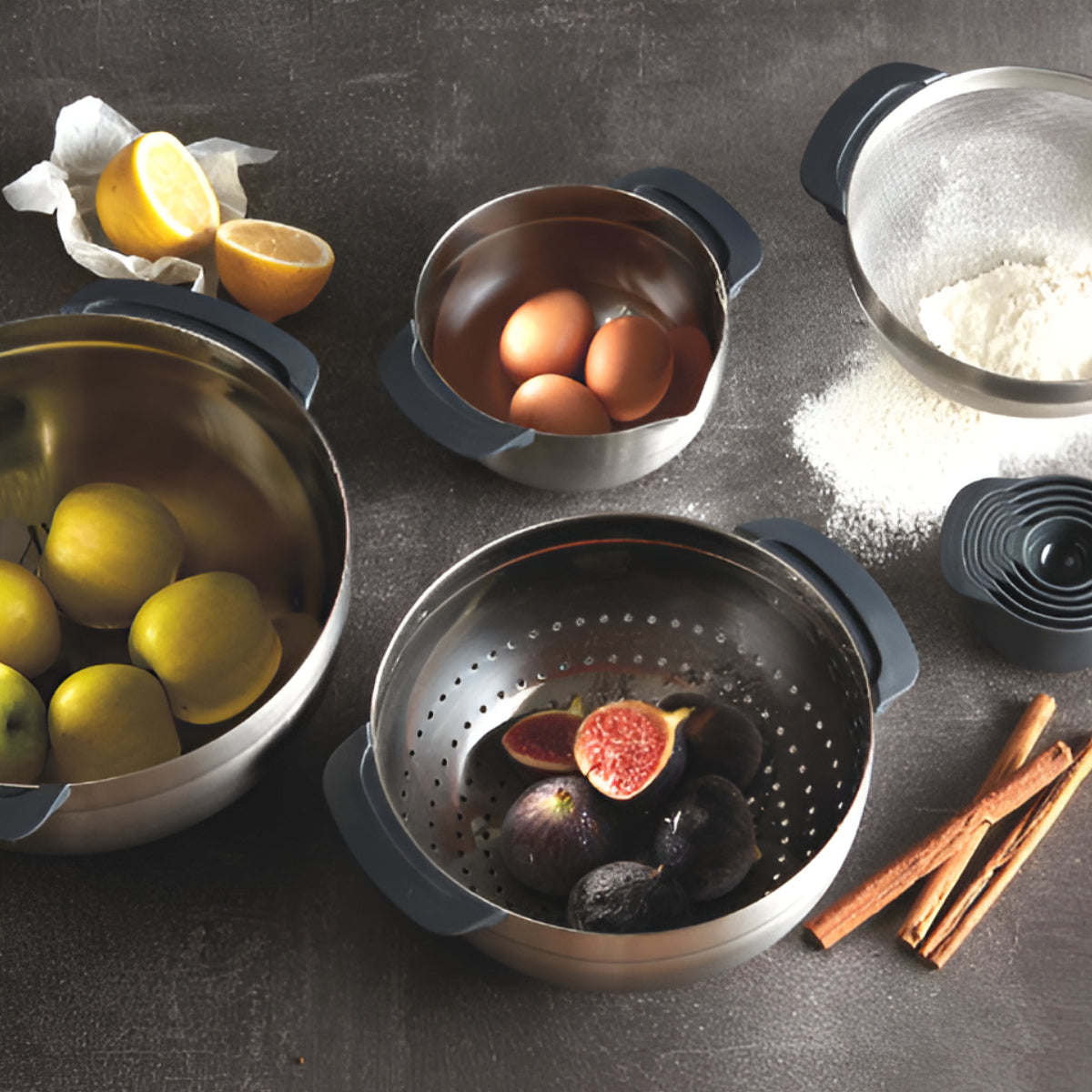 Joseph Joseph Nest 9 Steel Mixing Bowl & Food Preparation Set Joseph Joseph by Kitchen Niche