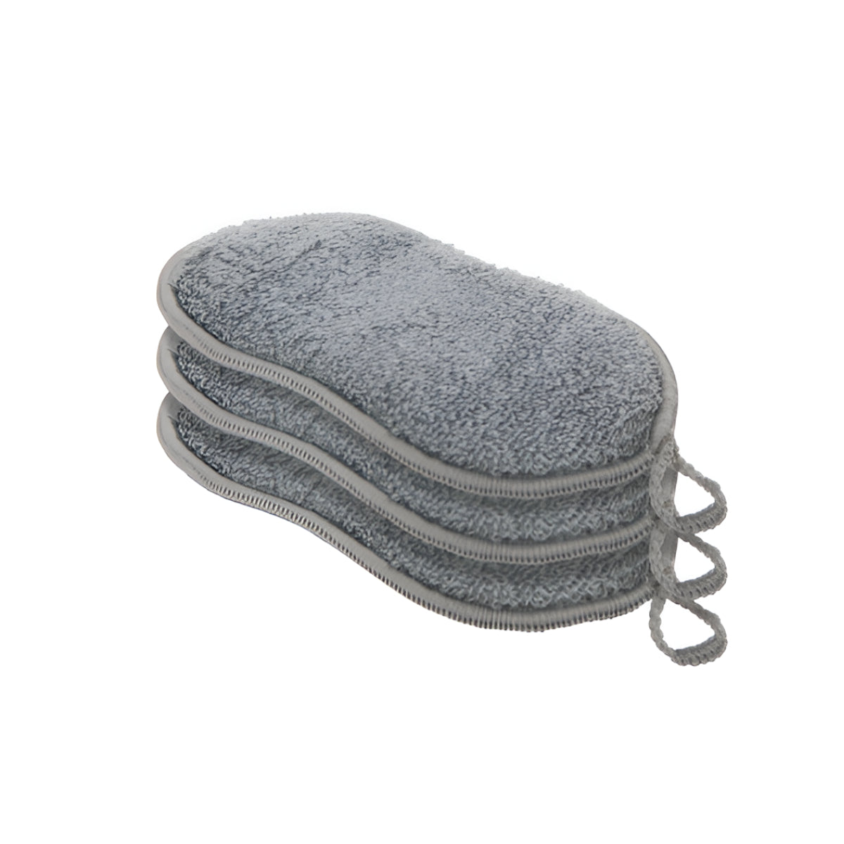 Oggi Set of 3 Grey Bamboo Kitchen Sponges Oggi by Kitchen Niche