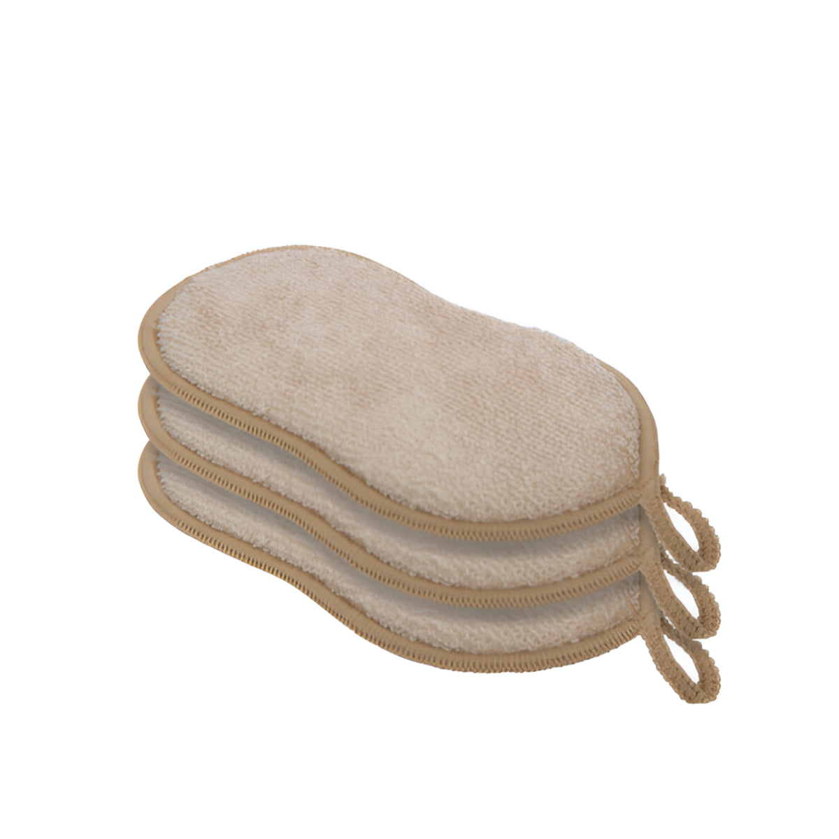 Oggi Set of 3 Khaki Bamboo Kitchen Sponges Oggi by Kitchen Niche