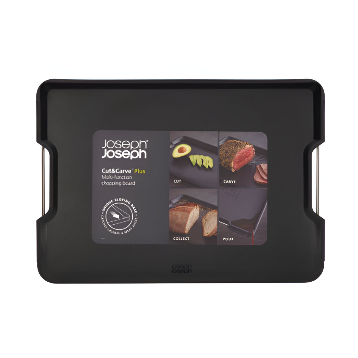 Joseph Joseph Black Cut & Carve Plus Multi-Fuction Chopping Board Joseph Joseph by Kitchen Niche