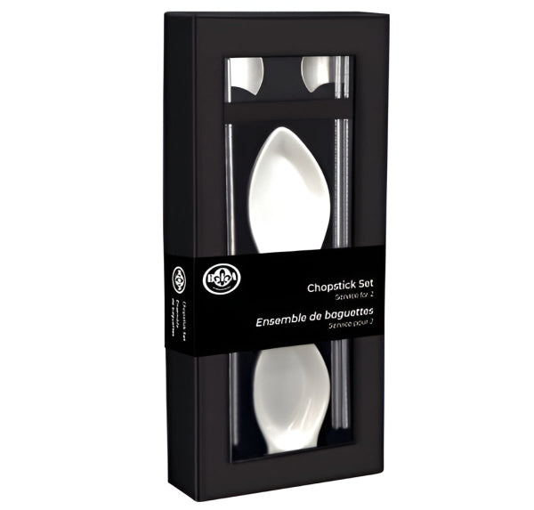 BIA Cordon Bleu Stainless Steel Chopstick Gift Set – 2 Pairs with Rests & Soy Dishes BIA Cordon Bleu by Kitchen Niche