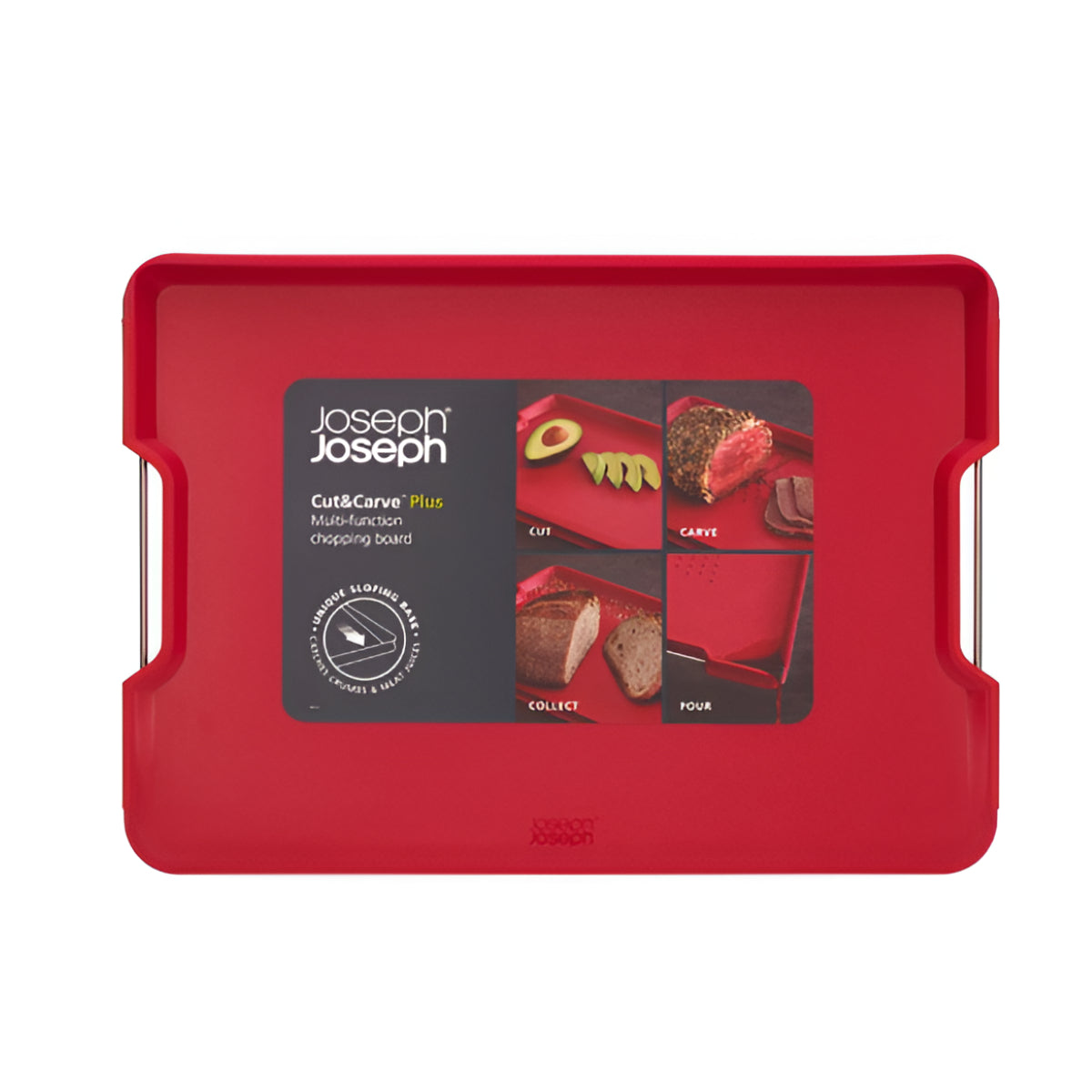 Joseph Joseph Red Cut & Carve Plus Multi-Fuction Chopping Board Joseph Joseph by Kitchen Niche