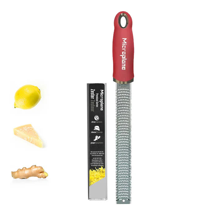 Microplane Premium Series Zester / Grater – Pomegranate Red by Kitchen Niche