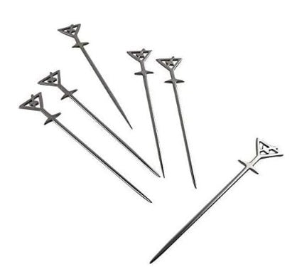 Prodyne Stainless Steel Martini Glass Martini Picks Set of 6 by Kitchen Niche