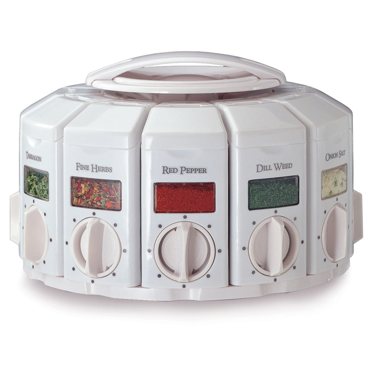 KitchenArt White Select-A-Spice Auto-Measure Spice Carousel