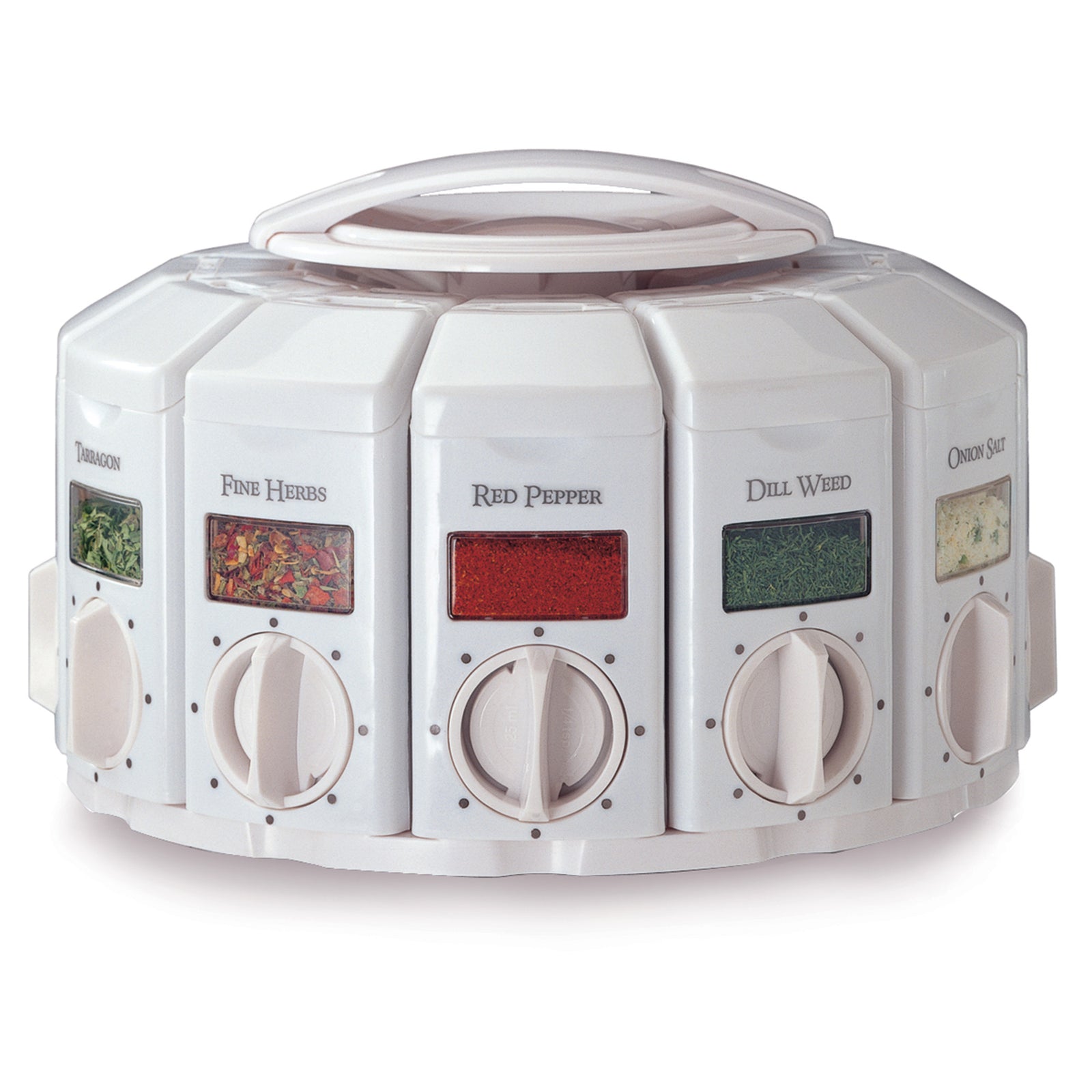 KitchenArt White Select-A-Spice Auto-Measure Spice Carousel