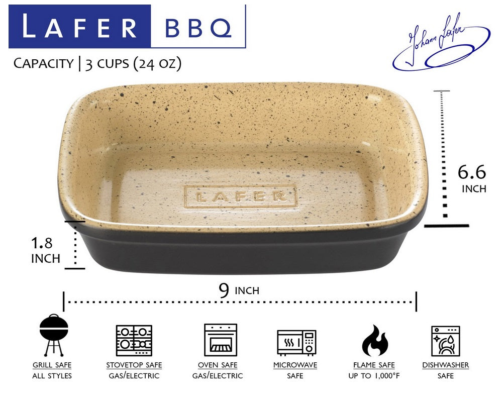Romertopf Lafer BBQ Small Casserole Grilling Dish by Kitchen Niche