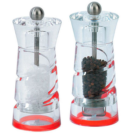 Salt &amp; Pepper Mill Set "Java" - Red 15cm by Kitchen Niche