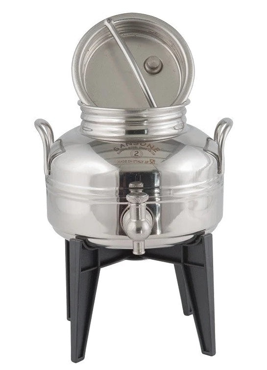 Sansone Il Gioiello Stainless Steel Fusti Oil Dispenser 2L by Kitchen Niche