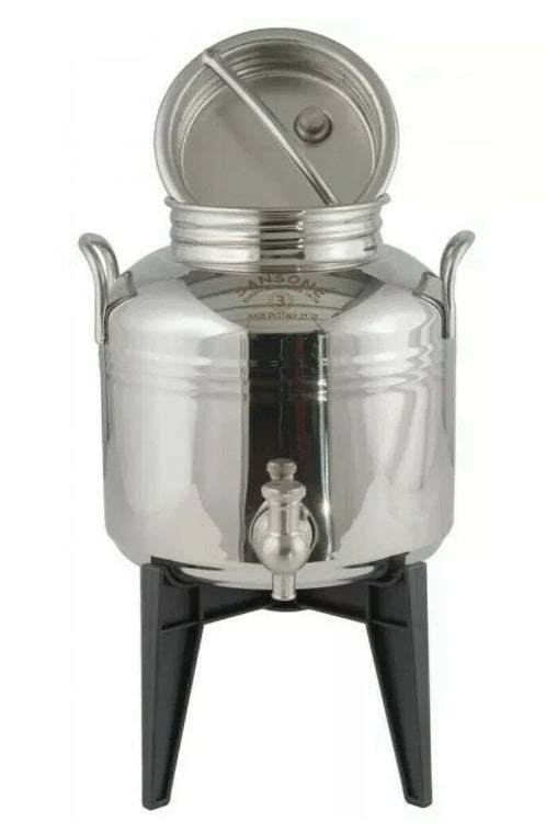 Sansone Il Gioiello Stainless Steel Fusti Oil Dispenser 3L by Kitchen Niche