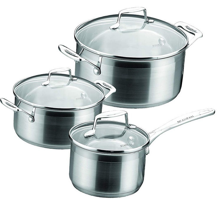 Scanpan Impact Stainless Steel Cookware Set of 3 by Kitchen Niche
