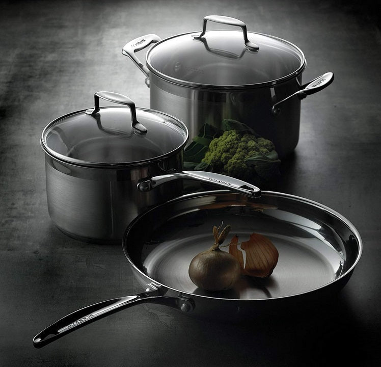 Scanpan Impact 11" Stainless Steel Saute Pan with Lid by Kitchen Niche