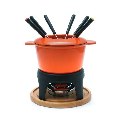 Swissmar Sierra Orange 3 in 1 Fondue Set by Kitchen Niche