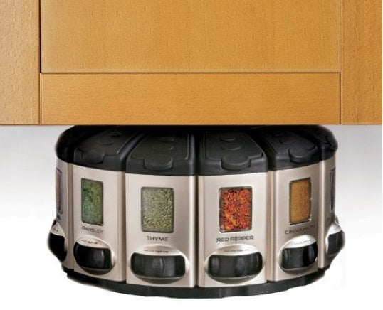 KitchenArt Satin Select-A-Spice Auto-Measure Spice Carousel by Kitchen Niche