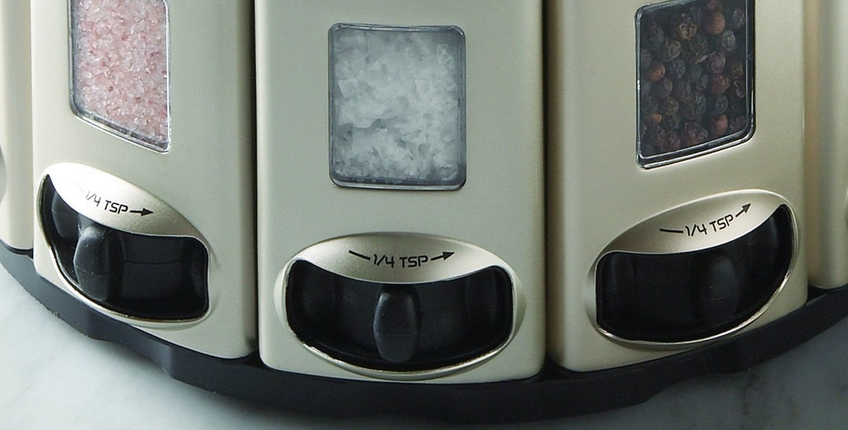 KitchenArt Satin Select-A-Spice Auto-Measure Spice Carousel by Kitchen Niche